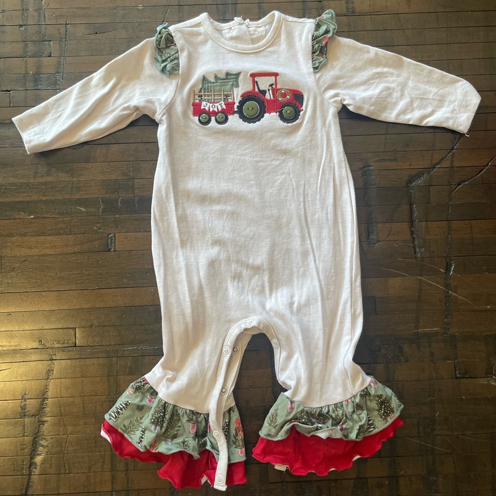 Ricrac &  Ruffles Christmas Romper